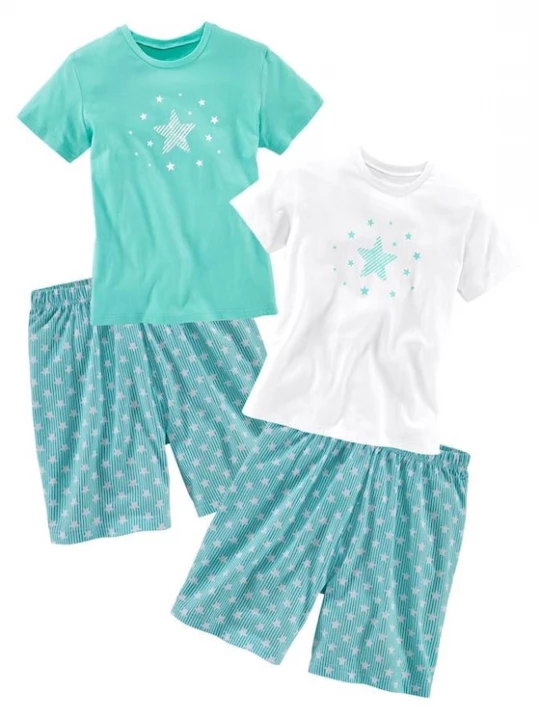 Foto van product PETITE FLEUR Nachtkledij turquoise / lichtblauw / mintgroen / wit
