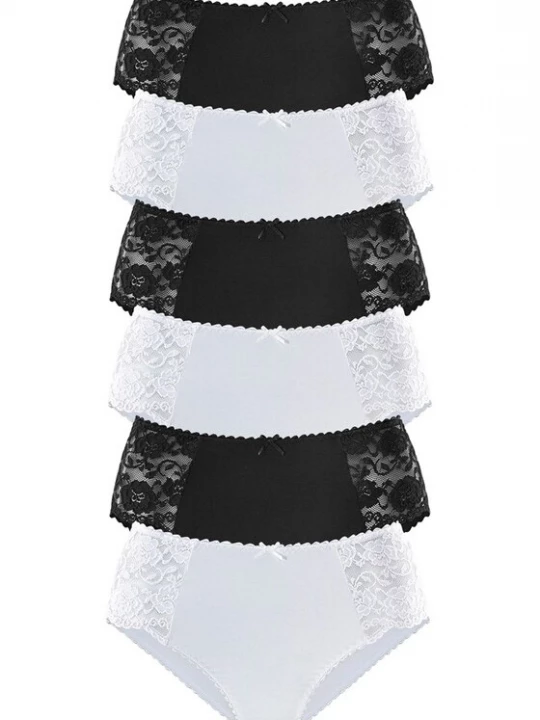 Foto van product PETITE FLEUR Slip zwart / wit