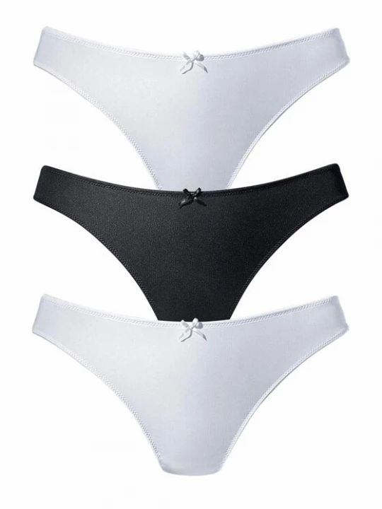 Foto van product PETITE FLEUR String zwart / wit