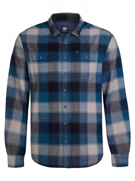 Foto van product Petrol Industries Overhemd beige / indigo / azuur