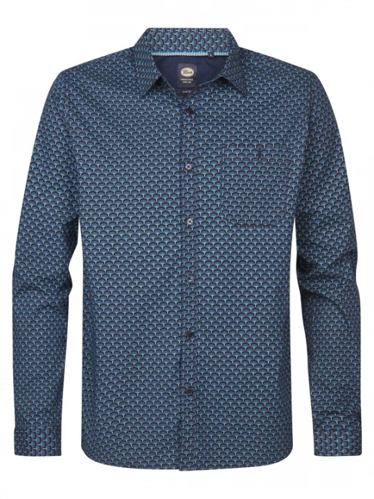 Foto van product Petrol Industries Overhemd blauw / zwart