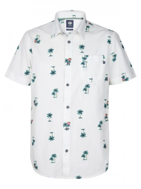 Foto van product Petrol Industries Overhemd 'Coralshore' navy / turquoise / pink / wit