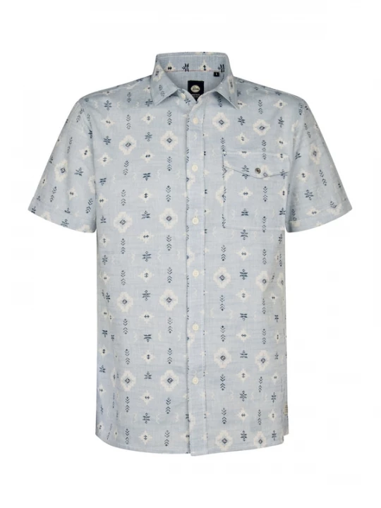 Foto van product Petrol Industries Overhemd nachtblauw / pastelblauw / offwhite