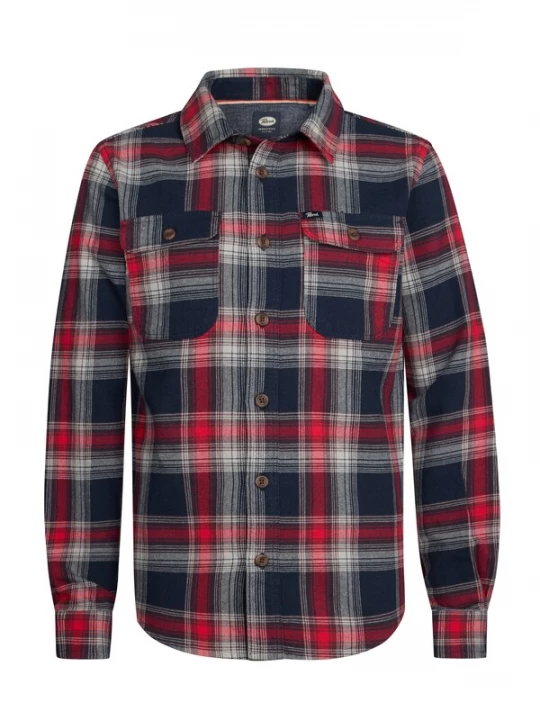 Foto van product Petrol Industries Overhemd navy / lichtgrijs / rood