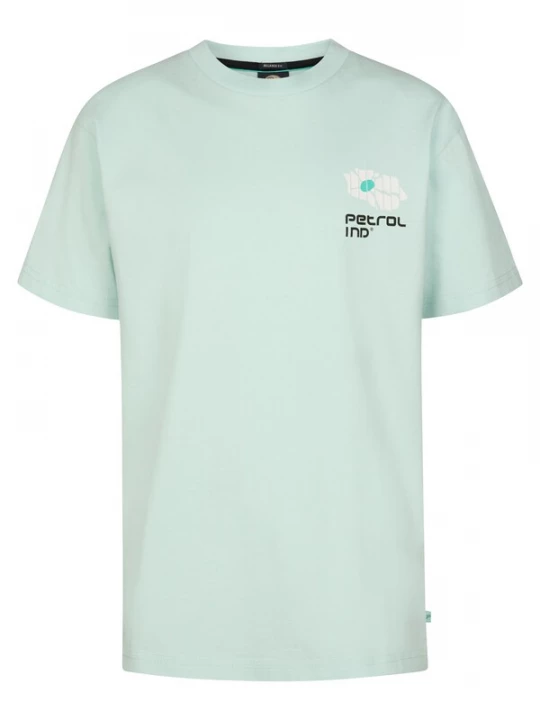 Foto van product Petrol Industries Shirt 'Aguila' smaragd / mintgroen / zwart / wit