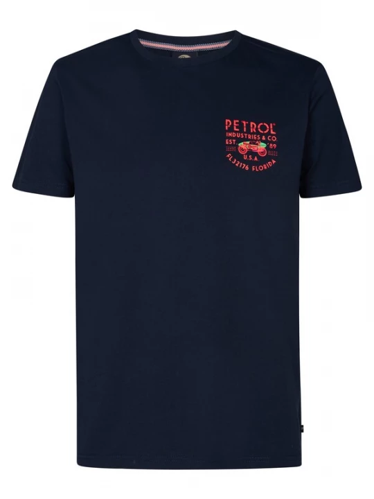 Foto van product Petrol Industries Shirt 'Beachbay' nachtblauw / rood