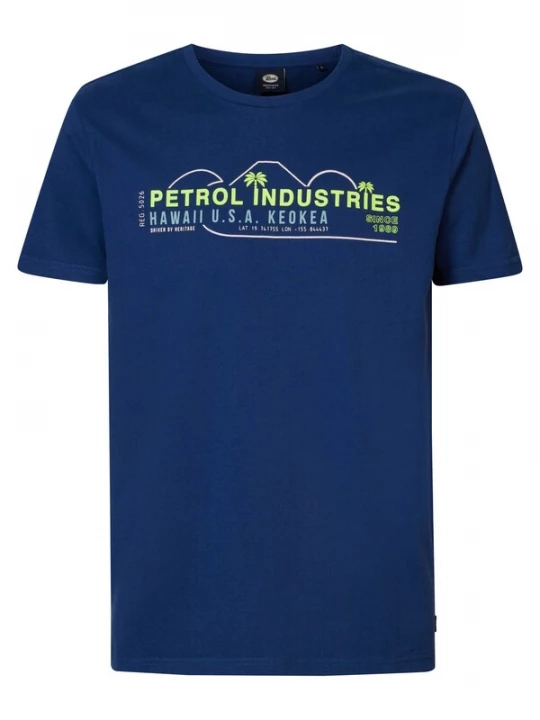 Foto van product Petrol Industries Shirt blauw / neongroen / wit
