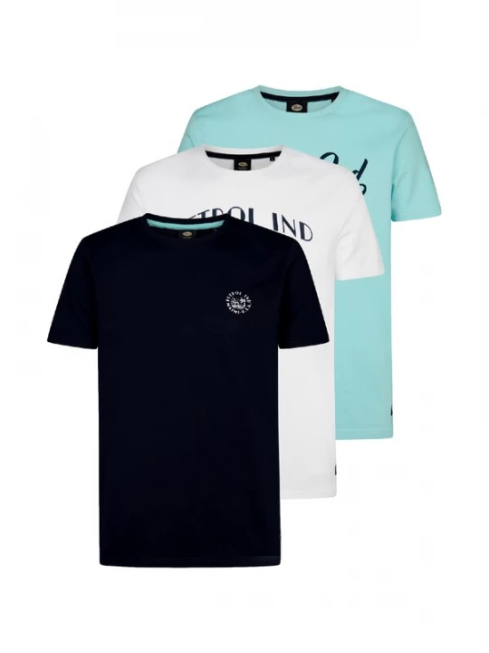 Foto van product Petrol Industries Shirt blauw / wit