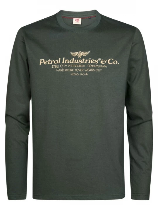 Foto van product Petrol Industries Shirt cappuccino / olijfgroen