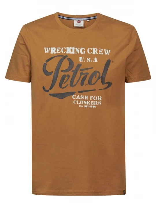 Foto van product Petrol Industries Shirt 'Classic' cognac / zwart / wit
