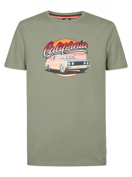 Foto van product Petrol Industries Shirt 'Classic' duifblauw / groen / lichtoranje / rood