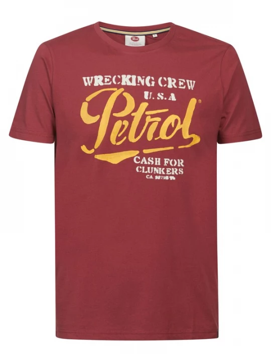 Foto van product Petrol Industries Shirt 'Classic' geel / vuurrood / wit