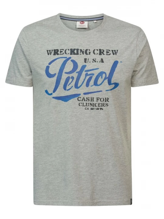 Foto van product Petrol Industries Shirt 'Classic' nachtblauw / enziaan / grijs gemêleerd