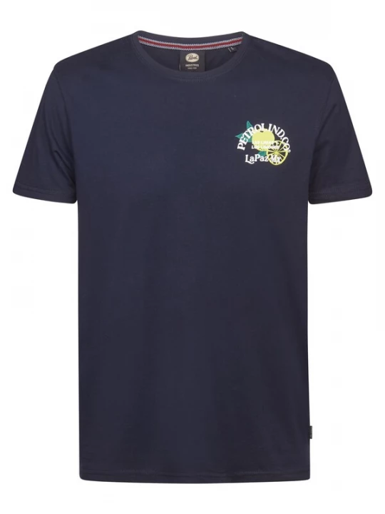 Foto van product Petrol Industries Shirt 'CosmosAzul' navy / limoen / grasgroen / wit