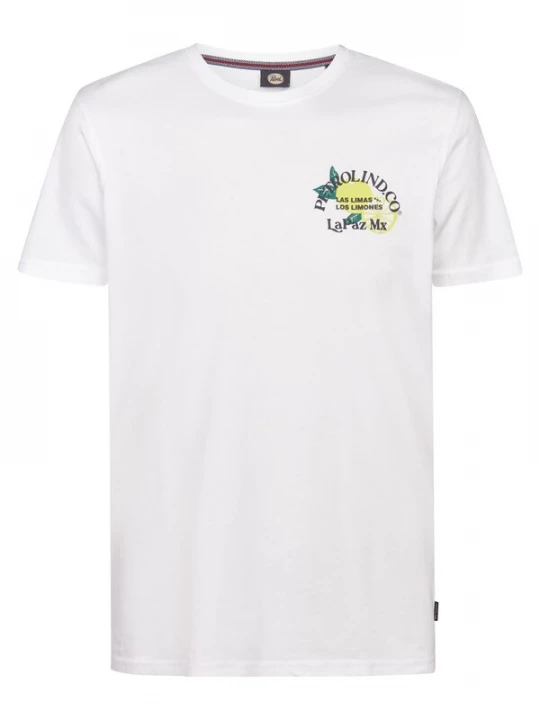 Foto van product Petrol Industries Shirt 'CosmosAzul' navy / turquoise / limoen / wit