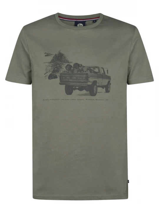 Foto van product Petrol Industries Shirt grijs / groen