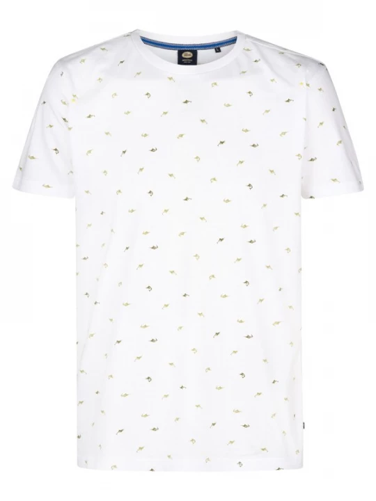 Foto van product Petrol Industries Shirt 'Gulfcrest' kaki / olijfgroen / wit