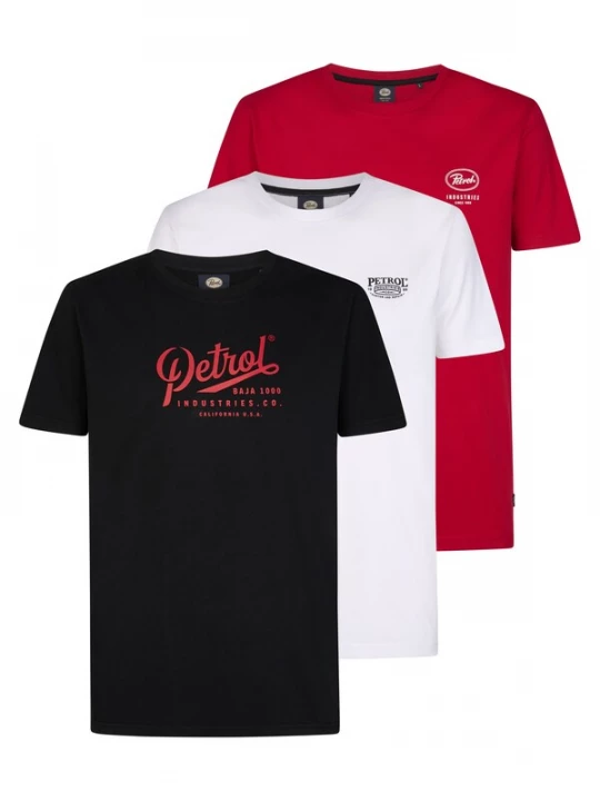 Foto van product Petrol Industries Shirt 'Habanero' rood / zwart / wit