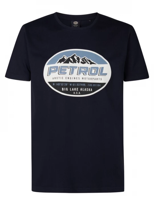 Foto van product Petrol Industries Shirt 'Kennicott' navy / lichtblauw / wit