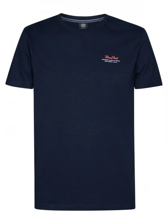 Foto van product Petrol Industries Shirt 'Lantana' navy / groen / zalm roze / wit