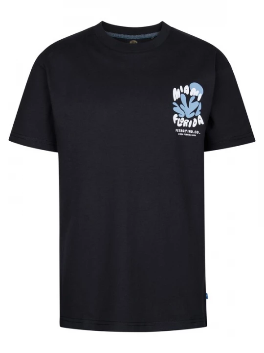 Foto van product Petrol Industries Shirt lichtblauw / zwart / wit