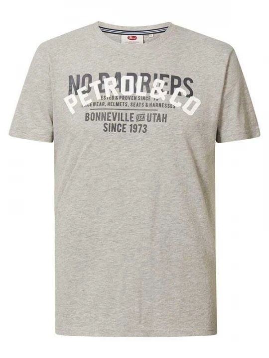 Foto van product Petrol Industries Shirt lichtgrijs / zwart gemêleerd / wit gemêleerd