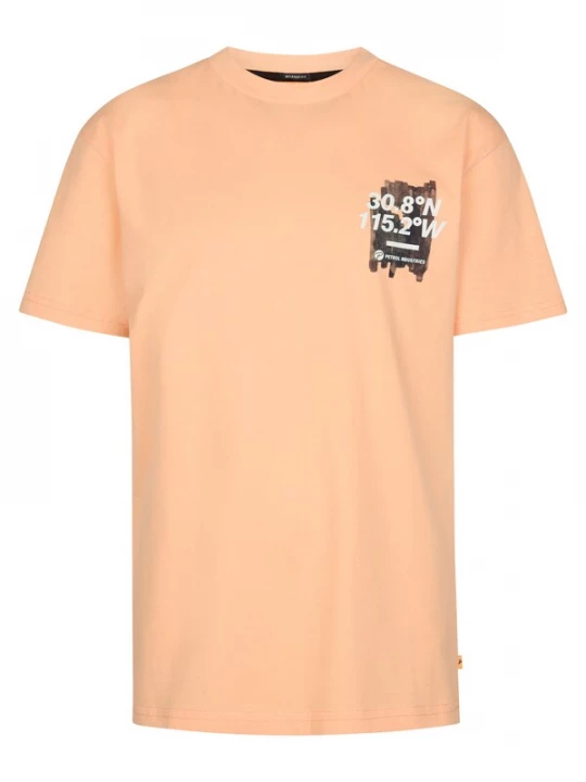 Foto van product Petrol Industries Shirt lichtoranje / zwart / wit