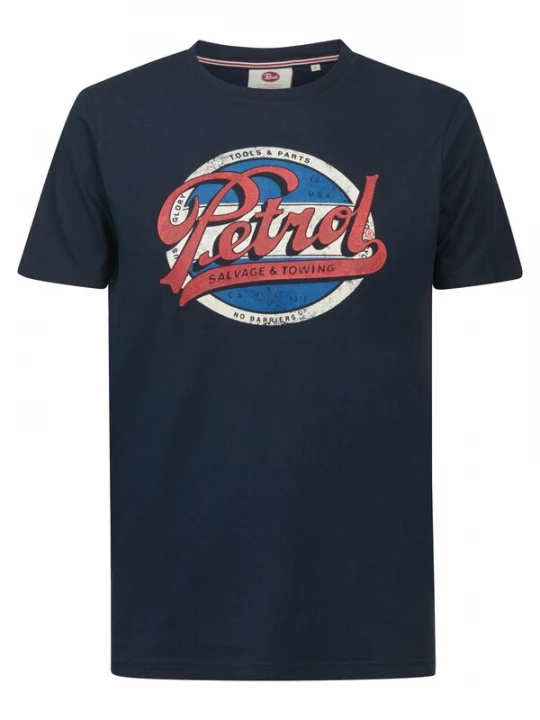 Foto van product Petrol Industries Shirt navy / duifblauw / lichtrood / wit