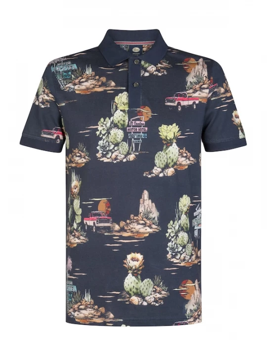 Foto van product Petrol Industries Shirt navy / groen / oranje / pink