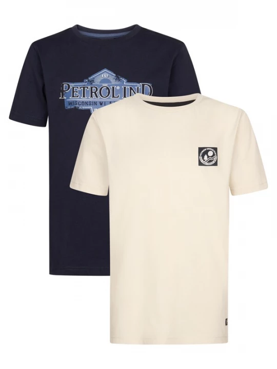 Foto van product Petrol Industries Shirt navy / royal blue / koningsblauw / zwart / offwhite granatowy