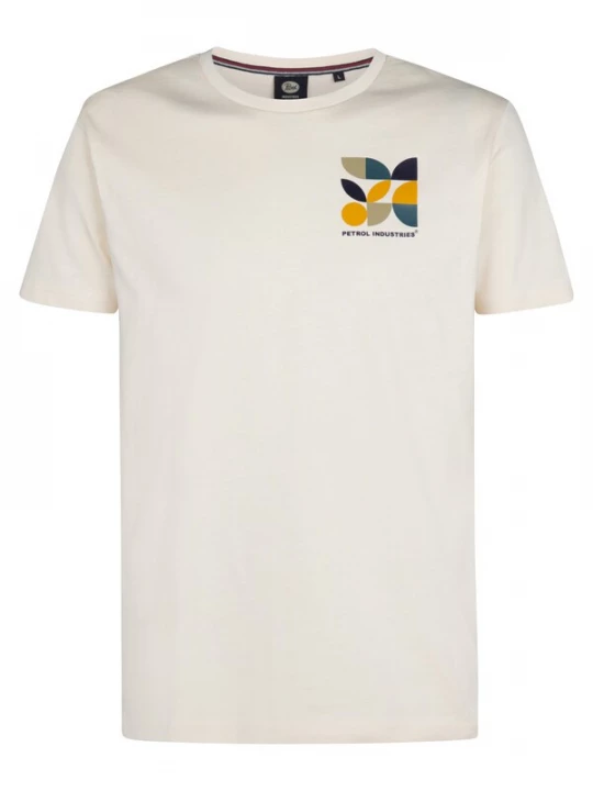 Foto van product Petrol Industries Shirt 'Oglala' geel / donkergroen / wolwit