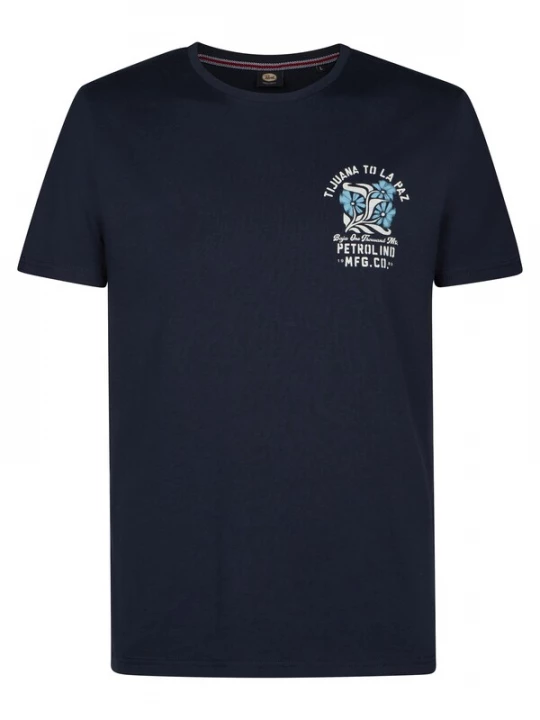 Foto van product Petrol Industries Shirt 'Onix' blauw / donkerblauw / wit