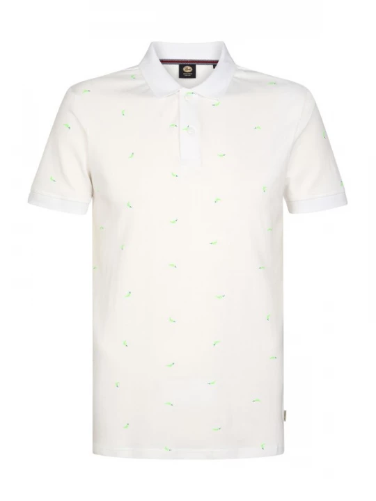 Foto van product Petrol Industries Shirt petrol / lichtgroen / wit
