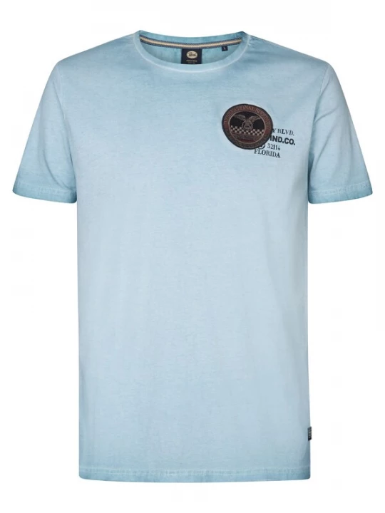Foto van product Petrol Industries Shirt 'Ponce' lichtblauw / taupe / wijnrood / zwart