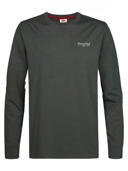 Foto van product Petrol Industries Shirt 'Porter' grijs / groen