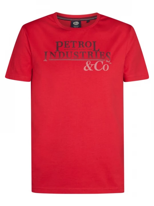 Foto van product Petrol Industries Shirt 'Rawlins' lichtgrijs / rood / zwart