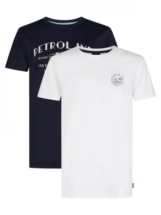 Foto van product Petrol Industries Shirt 'Riviera' navy / wit