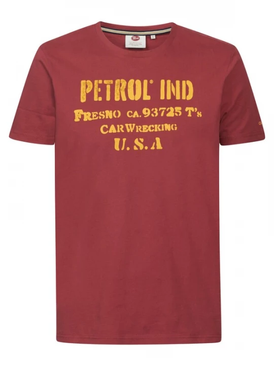 Foto van product Petrol Industries Shirt roestbruin / geel