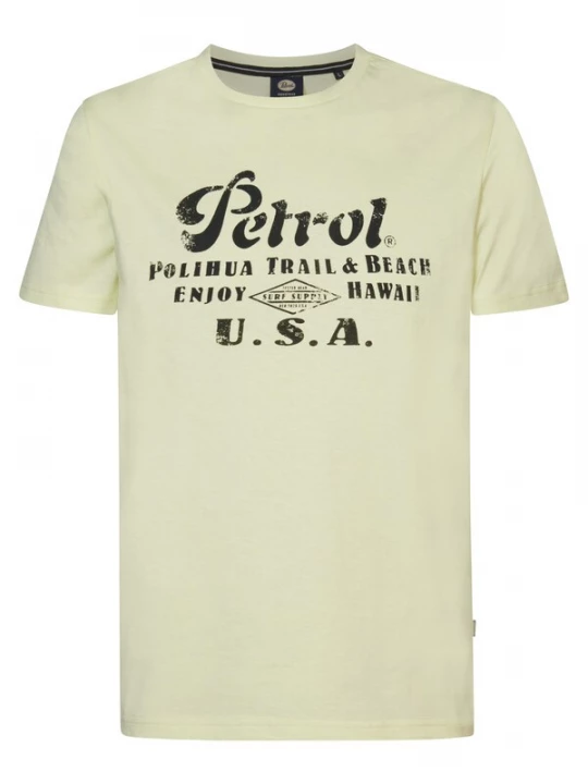 Foto van product Petrol Industries Shirt 'Sandcastle' pasteelgeel / zwart