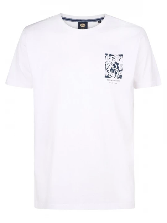 Foto van product Petrol Industries Shirt 'Sandcrest' donkerblauw / wit