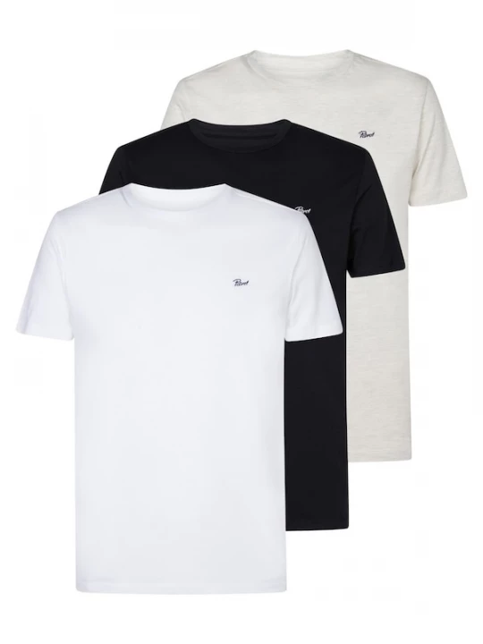 Foto van product Petrol Industries Shirt 'Sidney' lichtgrijs / zwart / wit