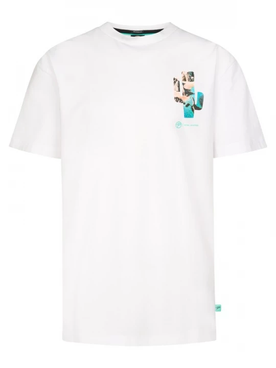 Foto van product Petrol Industries Shirt 'Sol' sand / aqua / wit
