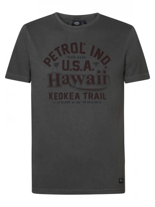 Foto van product Petrol Industries Shirt 'Soothe' donkerbruin / zwart gemêleerd
