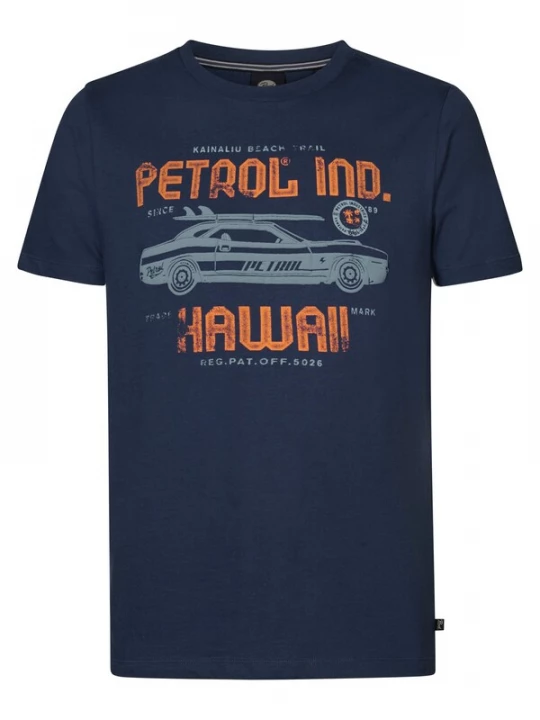 Foto van product Petrol Industries Shirt 'Stroll' marine / smoky blue / oranje