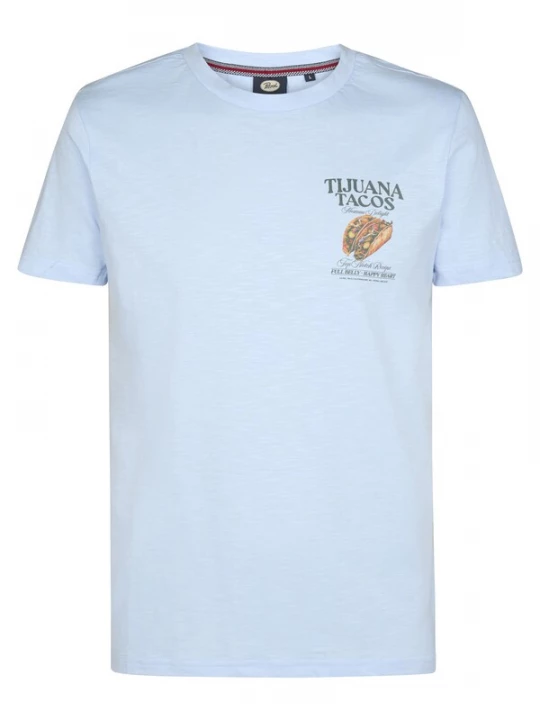 Foto van product Petrol Industries Shirt 'Tijuana' lichtblauw / donkergroen