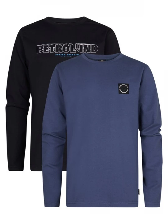 Foto van product Petrol Industries Shirt 'Tomah' donkerblauw / zwart / wit