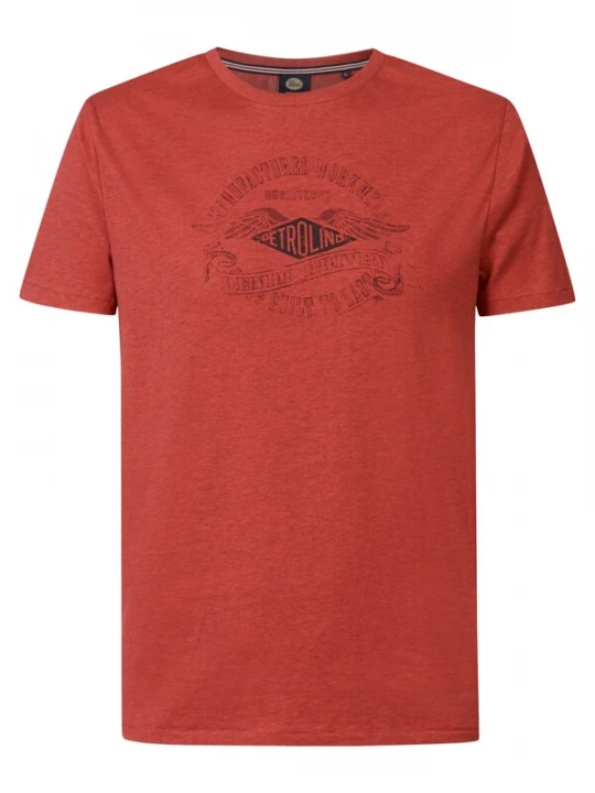 Foto van product Petrol Industries Shirt 'Tranquil' roestrood / zwart
