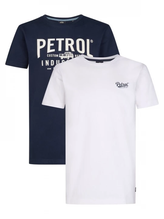 Foto van product Petrol Industries Shirt 'Vizcaíno' navy / wit