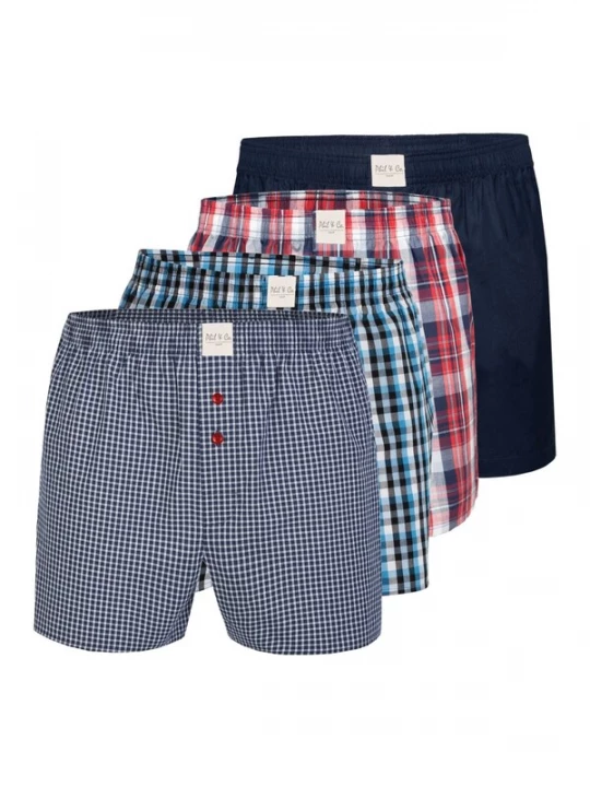 Foto van product Phil & Co. Berlin Boxershorts '4 Phil & Co. Berlin Webboxer Men's American Boxer Shorts' gemengde kleuren