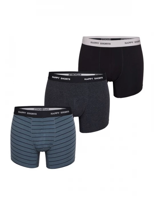 Foto van product Happy Shorts Boxershorts 'Motive' blauw / zwart / wit